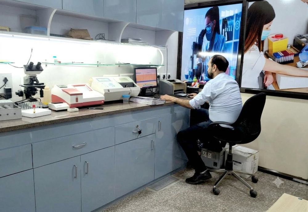 Diagnostic laboratory at Sona Devi Hospital