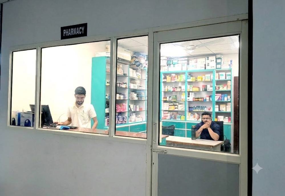 In-house pharmacy counter