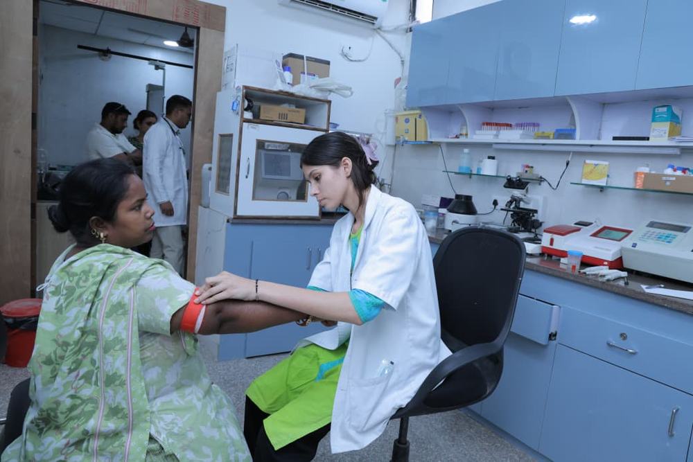 Sample collection in the lab